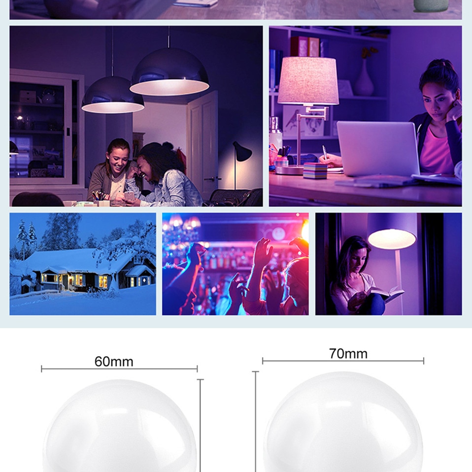 LED Bulb with Smart Life APP, Voice Control for Google Home, Alexa LED Bulb with Smart Life APP, Voice Control for Google Home, Alexa