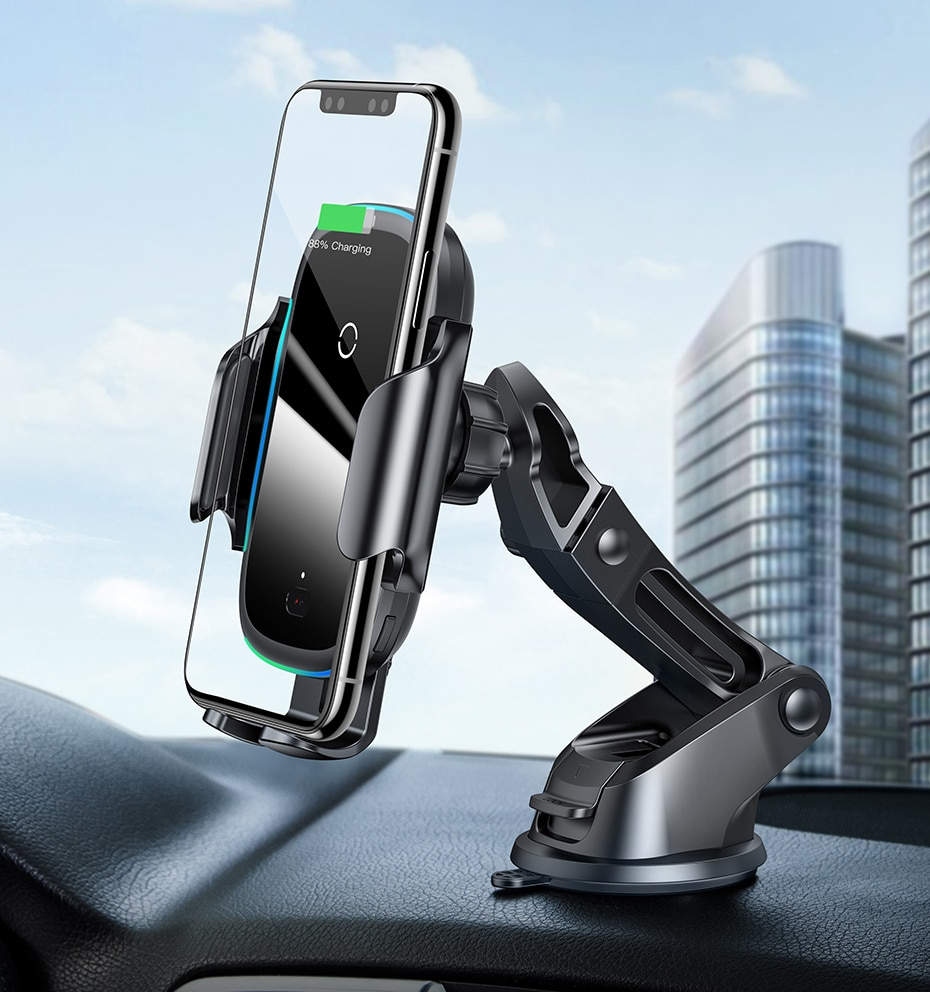 15 W Wireless Car Charger with Suction Mount 15 W Wireless Car Charger with Suction Mount
