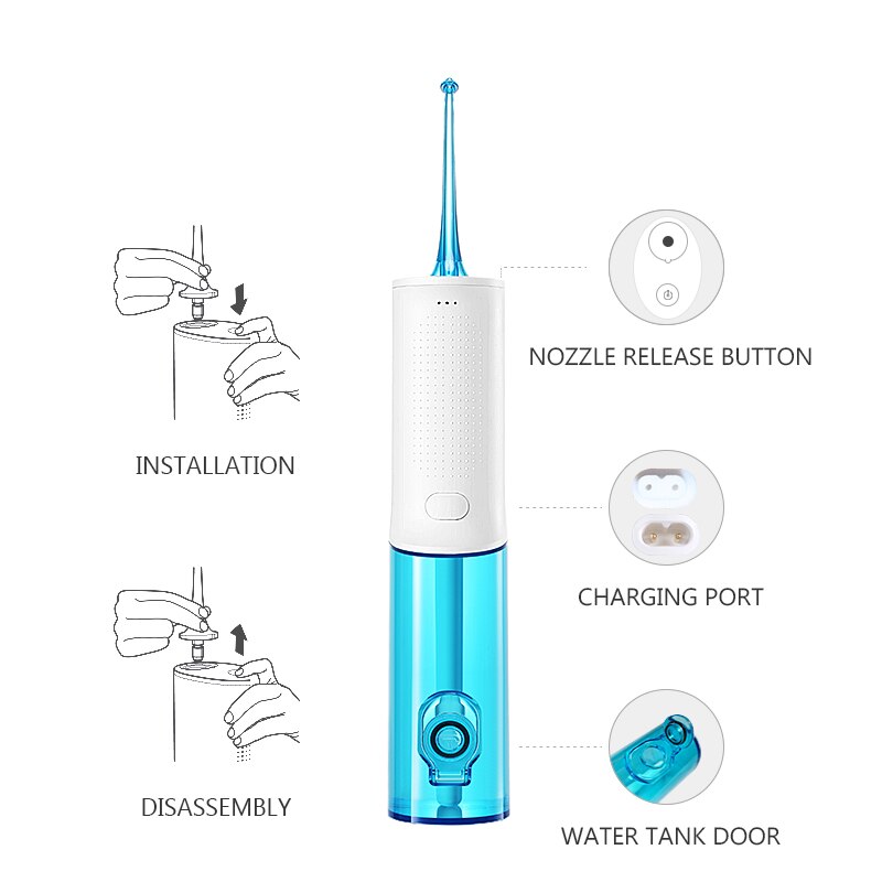 L’irrigateur portatif dentaire de Jet d’eau d’usb de Soocas W3 a Rechargeable l’irrigateur IPX7 pour nettoyer des dents