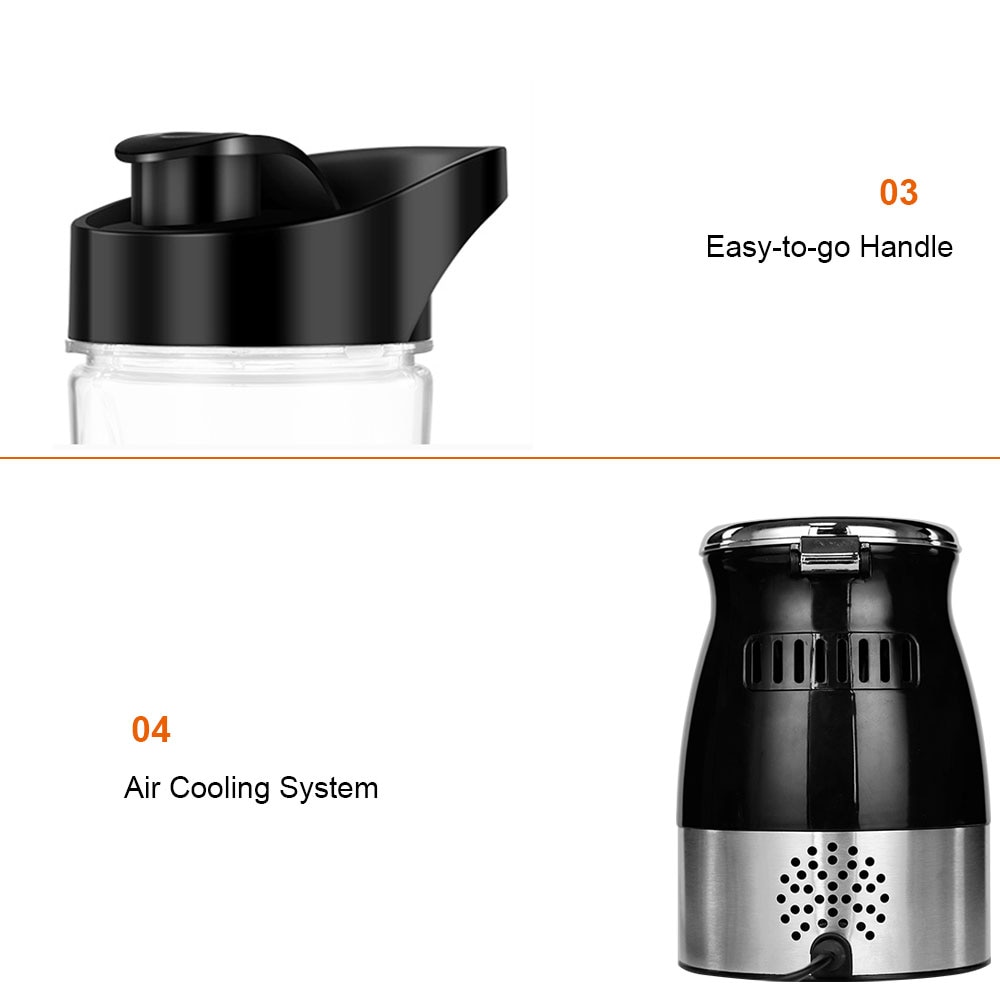 Mixeur personnel portable avec bol de hachoir, mélangeur, robot alimentaire, presse-agrumes avec bouteille de 600 ml, broyeur de viande, préparation de nourriture pour bébés